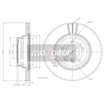 Jeu de 2 disques de frein avant MAXGEAR 19-1322
