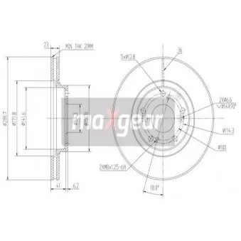 Jeu de 2 disques de frein avant MAXGEAR 19-1324