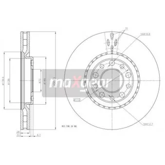 Jeu de 2 disques de frein avant MAXGEAR 19-1325