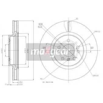 Jeu de 2 disques de frein avant MAXGEAR 19-1328
