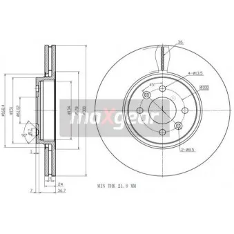 Jeu de 2 disques de frein avant MAXGEAR 19-1331