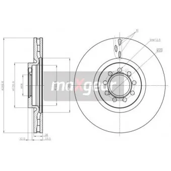 Jeu de 2 disques de frein avant MAXGEAR 19-1336