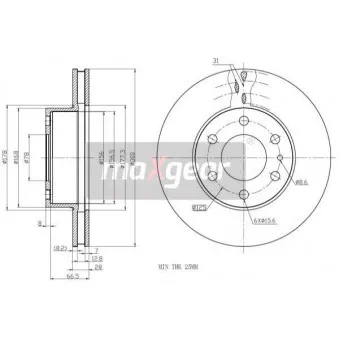Jeu de 2 disques de frein avant MAXGEAR 19-1337