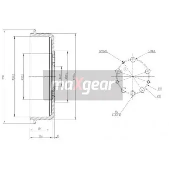 Tambour de frein MAXGEAR 19-1341