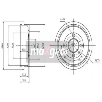 Tambour de frein MAXGEAR 19-1344