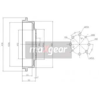 Tambour de frein MAXGEAR 19-1361