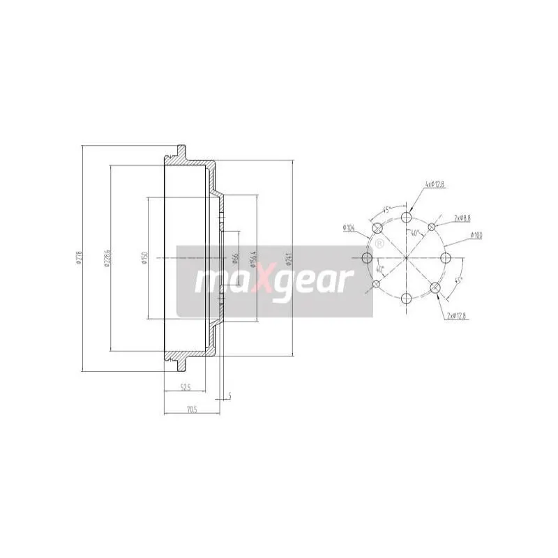 Tambour de frein MAXGEAR 19-1361