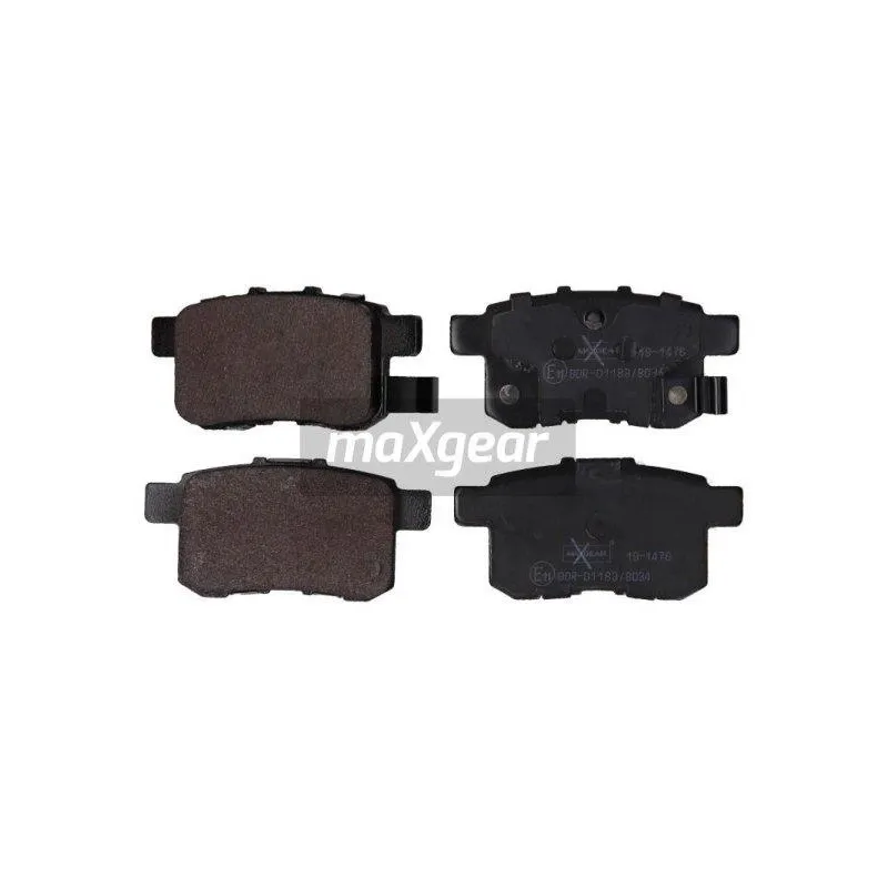 Jeu de 4 plaquettes de frein arrière MAXGEAR 19-1476