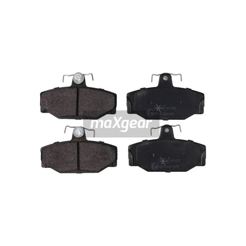 Jeu de 4 plaquettes de frein arrière MAXGEAR 19-1752
