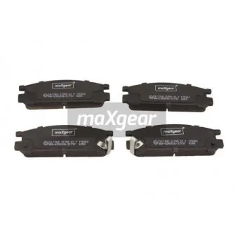 Jeu de 4 plaquettes de frein arrière MAXGEAR 19-1768