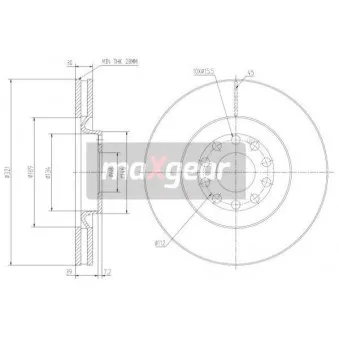 Jeu de 2 disques de frein avant MAXGEAR 19-1803