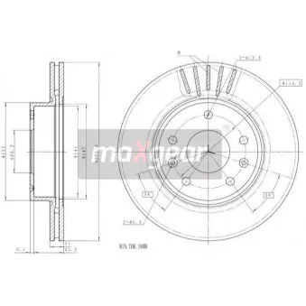 Jeu de 2 disques de frein avant MAXGEAR 19-1830