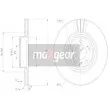 Jeu de 2 disques de frein avant MAXGEAR 19-1838MAX - Visuel 2