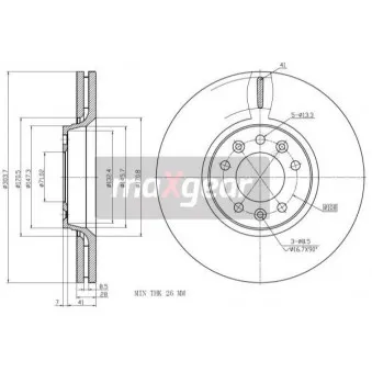 Jeu de 2 disques de frein avant MAXGEAR 19-1877