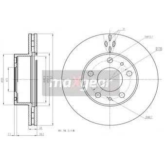 Jeu de 2 disques de frein avant MAXGEAR 19-2001