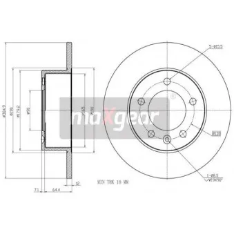 Jeu de 2 disques de frein arrière MAXGEAR 19-2010