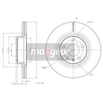 Jeu de 2 disques de frein avant MAXGEAR 19-2021
