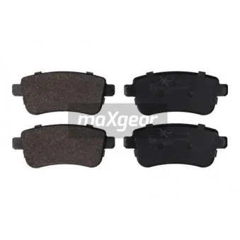 Jeu de 4 plaquettes de frein arrière MAXGEAR 19-2126