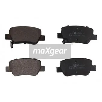 Jeu de 4 plaquettes de frein arrière MAXGEAR 19-2142