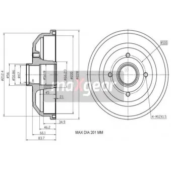 Tambour de frein MAXGEAR 19-2180