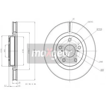 Jeu de 2 disques de frein avant MAXGEAR 19-2196