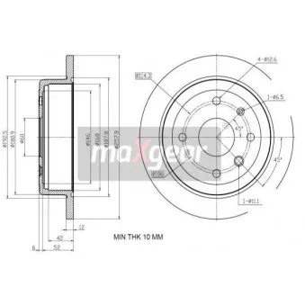 Jeu de 2 disques de frein arrière MAXGEAR 19-2223