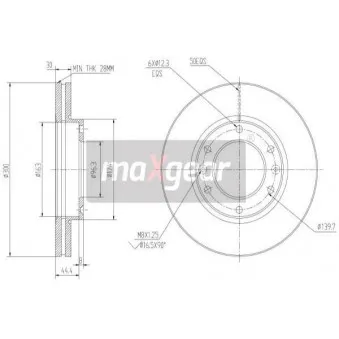 Jeu de 2 disques de frein avant MAXGEAR 19-2231