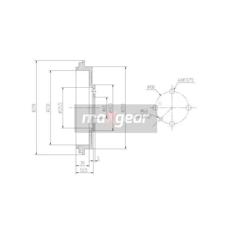 Tambour de frein MAXGEAR 19-2245