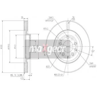 Jeu de 2 disques de frein avant MAXGEAR 19-2247