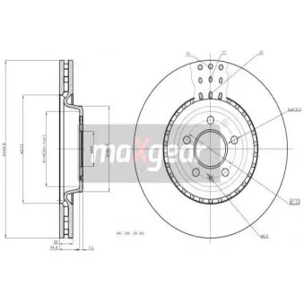 Jeu de 2 disques de frein arrière MAXGEAR 19-2251
