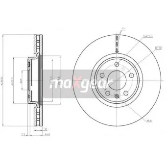 Jeu de 2 disques de frein avant MAXGEAR 19-2252