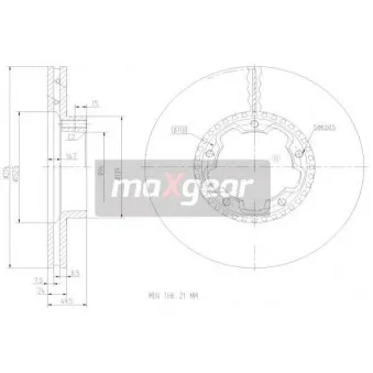 Jeu de 2 disques de frein avant MAXGEAR 19-2272
