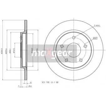 Jeu de 2 disques de frein arrière MAXGEAR 19-2275