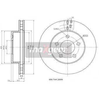 Jeu de 2 disques de frein avant MAXGEAR 19-2286