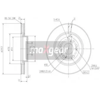 Jeu de 2 disques de frein avant MAXGEAR 19-2301