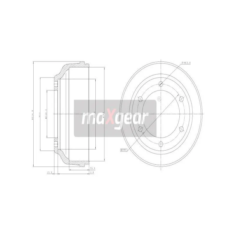 Tambour de frein MAXGEAR 19-2304