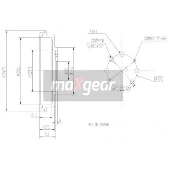 Tambour de frein MAXGEAR 19-2313
