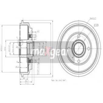 Tambour de frein MAXGEAR 19-2316
