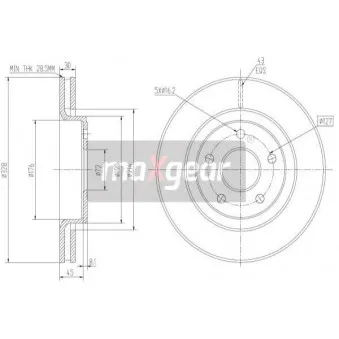 Jeu de 2 disques de frein avant MAXGEAR 19-2323