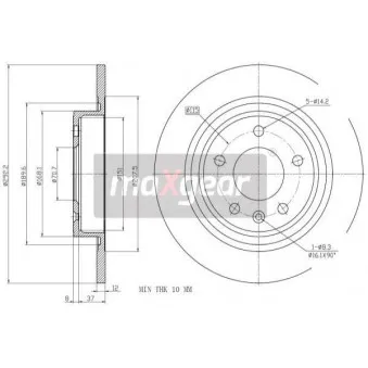 Jeu de 2 disques de frein arrière MAXGEAR 19-2331