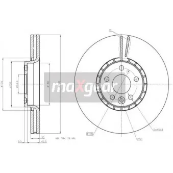 Jeu de 2 disques de frein avant MAXGEAR 19-2336