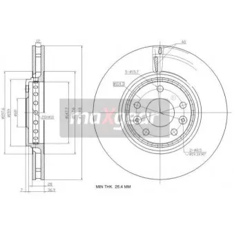 Jeu de 2 disques de frein arrière MAXGEAR 19-2363