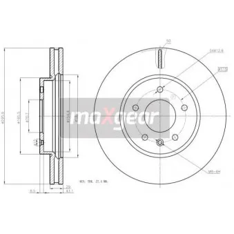 Jeu de 2 disques de frein avant MAXGEAR 19-2369