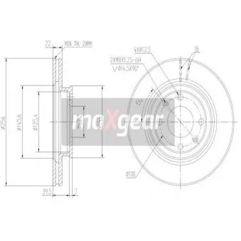 Jeu de 2 disques de frein avant MAXGEAR 19-2376