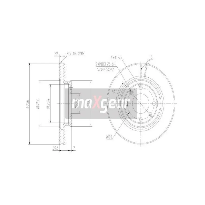 Jeu de 2 disques de frein avant MAXGEAR 19-2376MAX