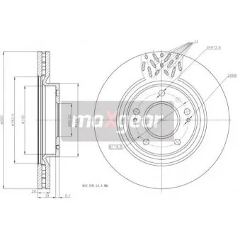 Jeu de 2 disques de frein avant MAXGEAR 19-2393