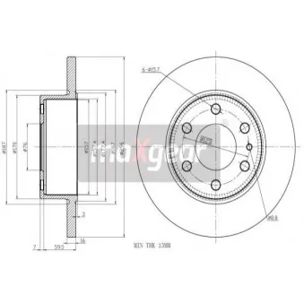 Jeu de 2 disques de frein arrière MAXGEAR 19-2404