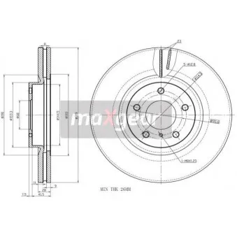 Jeu de 2 disques de frein avant MAXGEAR 19-2407