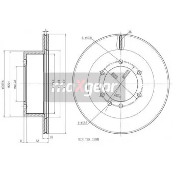 Jeu de 2 disques de frein arrière MAXGEAR 19-2408