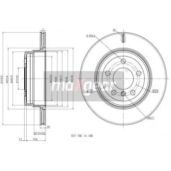 Jeu de 2 disques de frein arrière MAXGEAR 19-2411